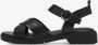 Tamaris Zwarte Casual Open Platte Sandalen Black Dames - Thumbnail 5
