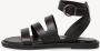 Tamaris Zwarte Casual Open Platte Sandalen Black Dames - Thumbnail 3