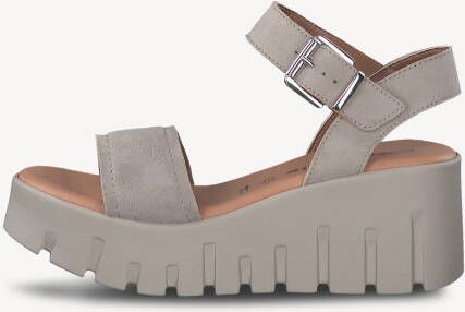 Tamaris Taupe Leren Sandaal voor Dames Beige Dames - Foto 4