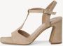 Tamaris Stijlvolle Zwarte Leren Hoge Hak Sandalen Black Dames - Thumbnail 4