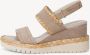 Tamaris Sandalen sleehak taupe Leer Dames - Thumbnail 2