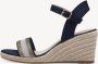 Tamaris Espadrilles blauw Textiel Dames - Thumbnail 4