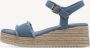 Tamaris Platform sandaal met espadrille look Blue Dames - Thumbnail 7