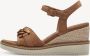 Tamaris Sandalen met hak cognac Leer Dames - Thumbnail 4