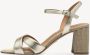 Tamaris Sandalen met hak goud Textiel Dames - Thumbnail 6