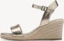 Tamaris Espadrilles met hak goud Textiel Dames - Thumbnail 5