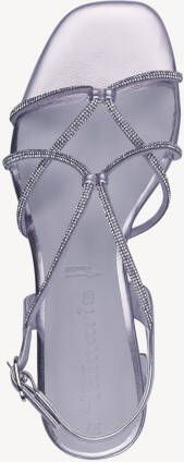 Tamaris Sandaaltjes zomerschoen sandaal blokhak met fonkelende smalle bandjes - Foto 7