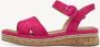 Tamaris Fuchsia Suède Sandaal met Gespsluiting Pink Dames - Thumbnail 5