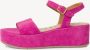 Tamaris Roze Suède Casual Open Sandalen Pink Dames - Thumbnail 4