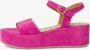 Tamaris Roze Suède Casual Open Sandalen Pink Dames - Thumbnail 3