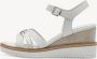 Tamaris Witte Casual Platte Sandalen White Dames - Thumbnail 4