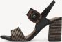 Tamaris Zwarte Casual Open Platte Sandalen Black Dames - Thumbnail 4