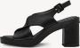 Tamaris Zwarte Casual Open Platte Sandalen Black Dames - Thumbnail 4