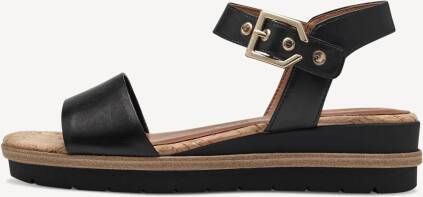 Tamaris Zwarte Leren Sandaal met Gespsluiting Black Dames - Foto 8