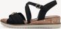 Tamaris dames sandalen met sleehak zwart - Thumbnail 3