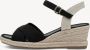 Tamaris 1-28367-42 001 Black -espadrilles -sleehak pups -sandaal - Thumbnail 5