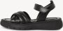 Tamaris Zwarte Leren Casual Open Sandalen Black Dames - Thumbnail 4