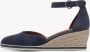 Tamaris Espadrilles Sleehak blauw Textiel Dames - Thumbnail 4