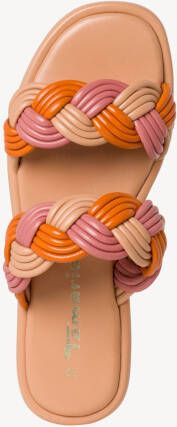 Tamaris Slippers blokhak zomerschoen slippers met gevlochten bandage - Foto 3