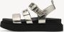Tamaris Sandalen Plat Sandalen Plat Zilverkleur - Thumbnail 4