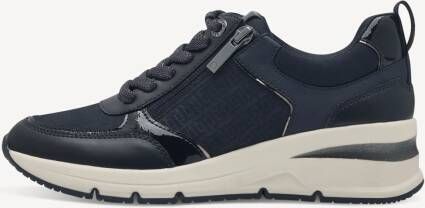 Tamaris Sneakers met sleehak vrijetijdsschoen lage schoen veterschoen met buitenrits - Foto 3