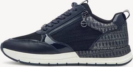 Tamaris Sneakers met sleehak vrijetijdsschoen lage schoen veterschoen met trendy metallic-details - Foto 11