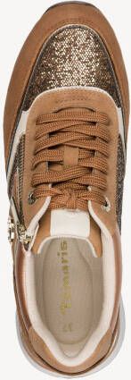 Tamaris Sneakers met sleehak vrijetijdsschoen lage schoen veterschoen met contrastafwerkingen - Foto 3