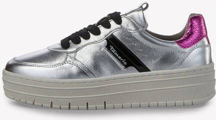 Tamaris Plateausneakers vrijetijdsschoen lage schoen veterschoen met decoratieve stiksels en perforatie - Foto 6