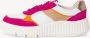 Tamaris Gestreepte Platform Sneakers in Roze Oranje Multicolor Dames - Thumbnail 3