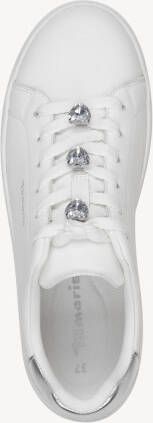 Tamaris Plateausneakers vrijetijdsschoen lage schoen veterschoen versierd met sierstenen - Foto 4