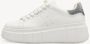 Tamaris Witte Zilveren Sneakers voor Vrouwen White Dames - Thumbnail 4