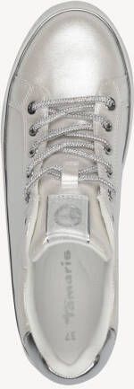 Tamaris Plateausneakers vrijetijdsschoen lage schoen veterschoen contrastafwerking aan de hak - Foto 7