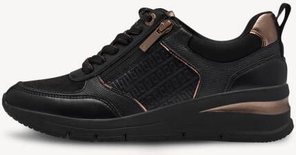 Tamaris Sneakers met sleehak vrijetijdsschoen lage schoen veterschoen met buitenrits - Foto 5