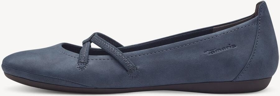 Tamaris Ballerina's Caterina Flats feestelijke mode slipper met elastische riem