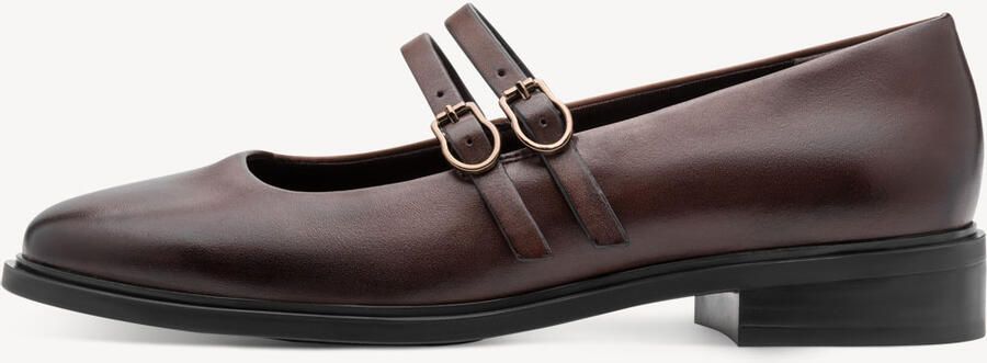 Tamaris leren ballerina 1-22131-45-342 dames damesschoenen bruin - Foto 2