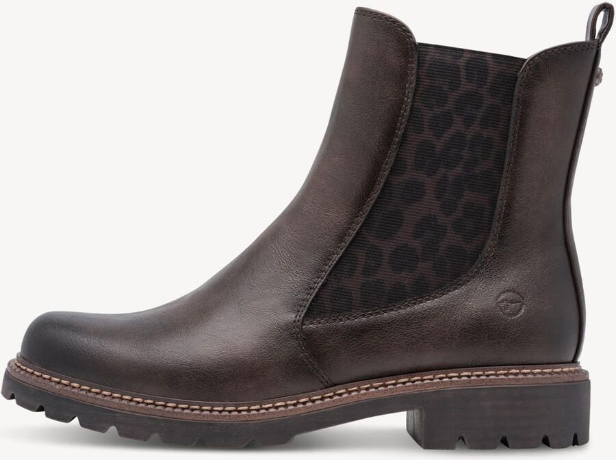 Tamaris Chelsea-laars voor dames bruin luipaardprint 1-25483-45 - Foto 3