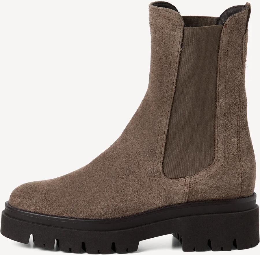 Tamaris dames leren Chelsea-laars 1-25992-41-378 dames enkellaars taupe - Foto 3