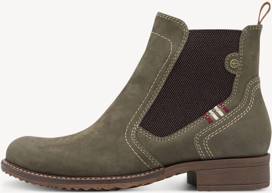 Tamaris Chelsea-boots blokhak enkellaarsjes met contrastnaden en contrastdetails - Foto 2