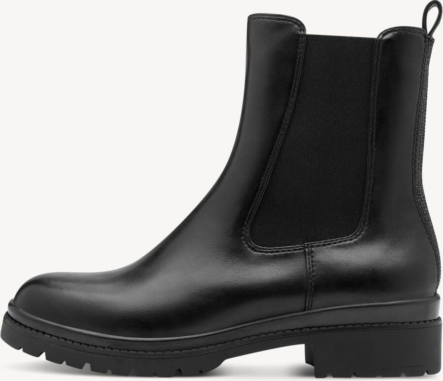 Tamaris Chelsea-boots blokhak basic enkellaars in vegan afwerking - Foto 3