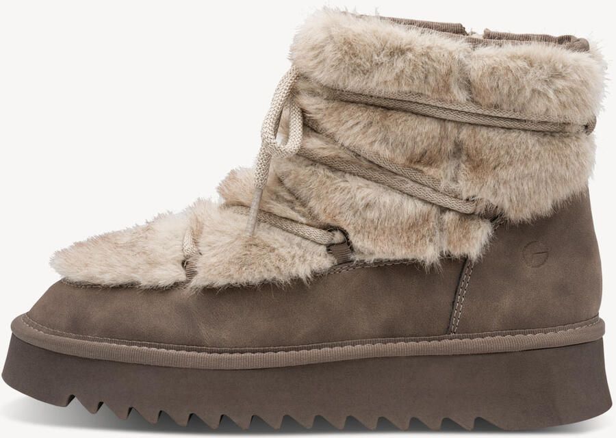 Tamaris dames enkellaars met plateauzool 1-26475-45 341 warme voering taupe - Foto 3