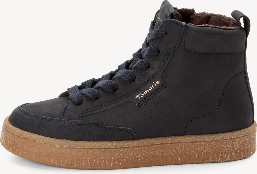 Tamaris damesleren enkellaarzen donkerblauw 1-25203-45 - Foto 3