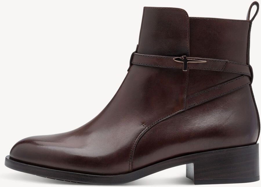 Tamaris Laarsjes blokhak business schoen ankleboots met t-logo decoratie - Foto 9
