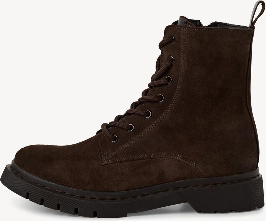 Tamaris Veterlaarsjes blokhak veterschoenen herfstschoen met siernaden - Foto 3