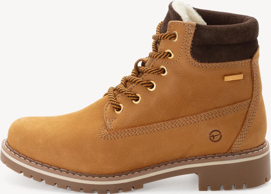 Tamaris Winterlaarzen blokhak veterlaarsje met duo-tex uitvoering