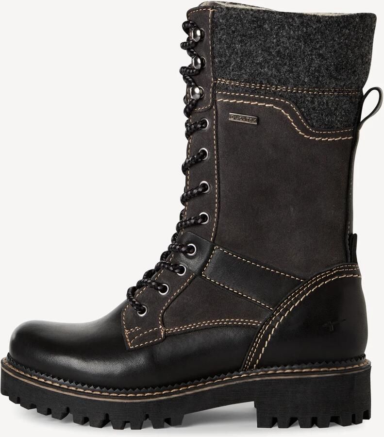 Tamaris dames leren enkellaars 1-26250-45 098 Laarzen M2625045 Zwart - Foto 2