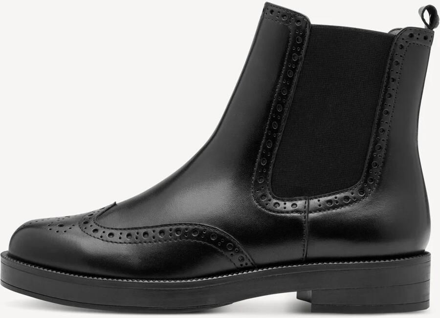 Tamaris Chelsea-boots hakken enkellaars zakelijke schoen met elegante lyra-perforatie - Foto 3