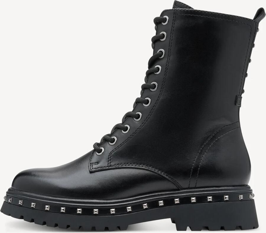 Tamaris Veterschoenen blokhak plateau veterlaarsjes met studs op de zoolrand - Foto 3