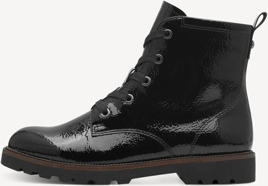 Tamaris Veterschoenen blokhak veterschoen enkellaars in vegan verwerking - Foto 3