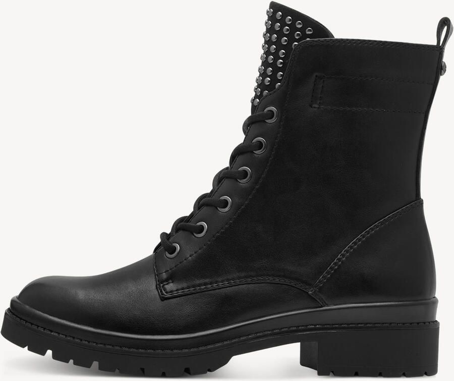 Tamaris Veterlaarsjes blokhak veterschoenen bikerboots bezet met studs - Foto 7