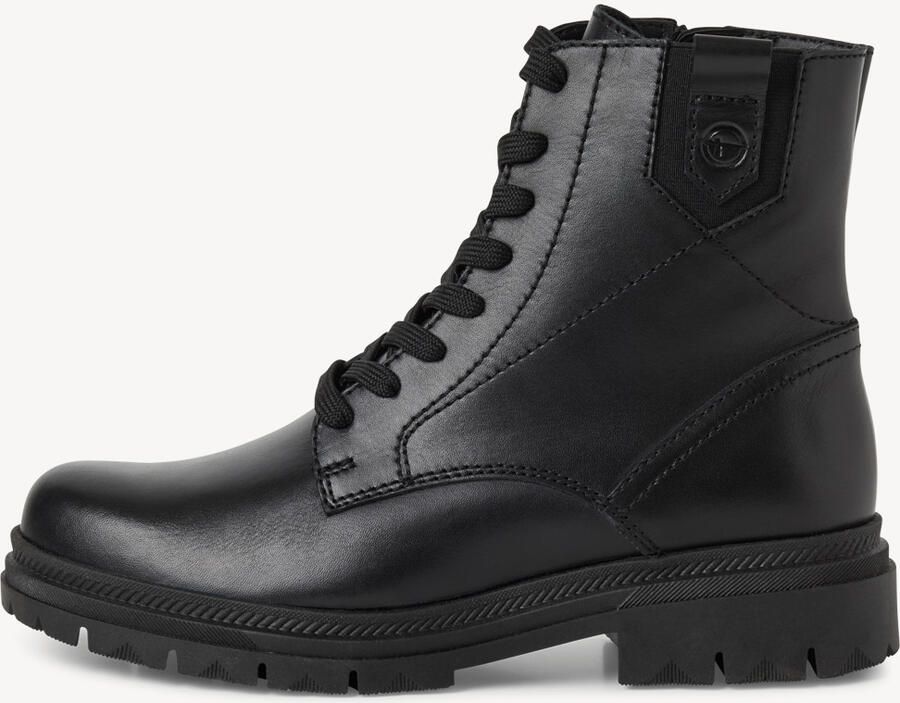 Tamaris Veterlaarsjes blokhak veterboots met modieuze siernaden - Foto 2
